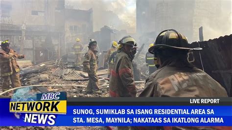 Sunog, sumiklab sa isang residential area sa Sta. Mesa, Maynila.